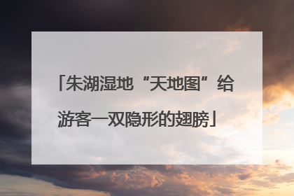 朱湖湿地“天地图”给游客一双隐形的翅膀