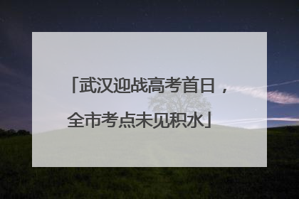 武汉迎战高考首日，全市考点未见积水