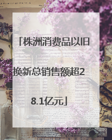 株洲消费品以旧换新总销售额超28.1亿元