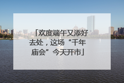 欢度端午又添好去处，这场“千年庙会”今天开市
