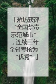 潍坊获评“全国禁毒示范城市”，连续三年全省考核为“优秀”
