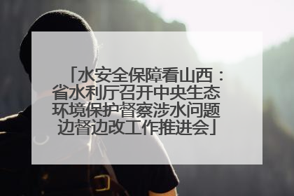 水安全保障看山西：省水利厅召开中央生态环境保护督察涉水问题边督边改工作推进会