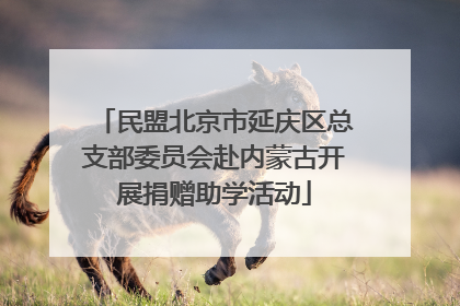 民盟北京市延庆区总支部委员会赴内蒙古开展捐赠助学活动