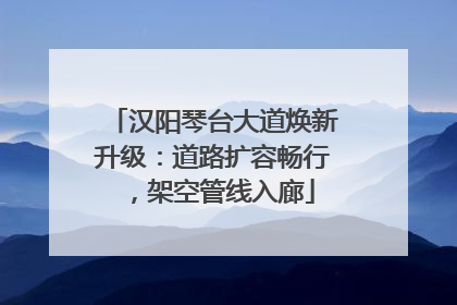 汉阳琴台大道焕新升级：道路扩容畅行，架空管线入廊
