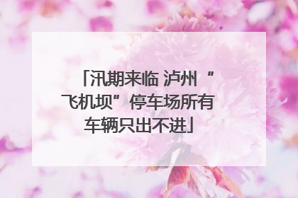 汛期来临 泸州“飞机坝”停车场所有车辆只出不进