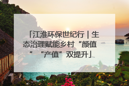 江淮环保世纪行｜生态治理赋能乡村“颜值”“产值”双提升
