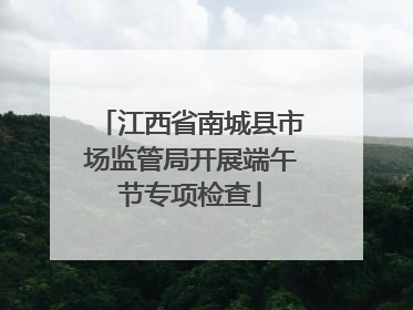 江西省南城县市场监管局开展端午节专项检查