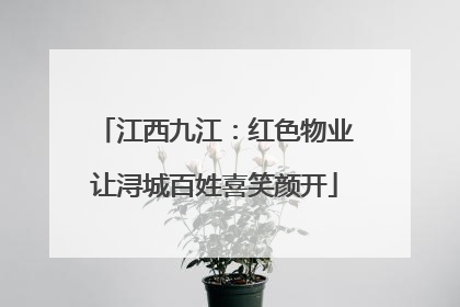 江西九江：红色物业让浔城百姓喜笑颜开