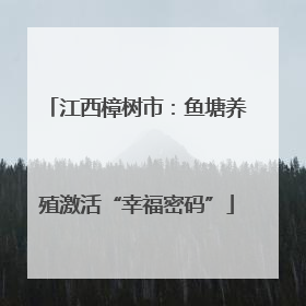 江西樟树市：鱼塘养殖激活“幸福密码”