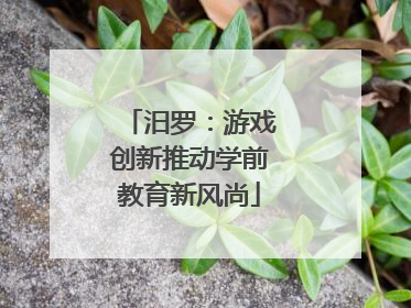 汨罗：游戏创新推动学前教育新风尚