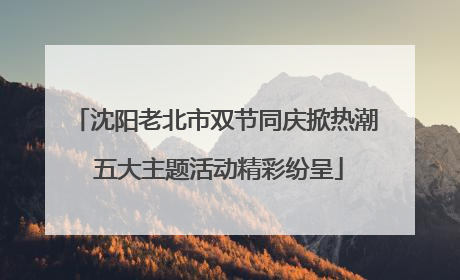 沈阳老北市双节同庆掀热潮 五大主题活动精彩纷呈