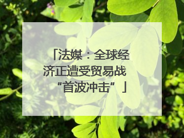 法媒：全球经济正遭受贸易战“首波冲击”