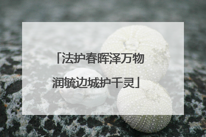 法护春晖泽万物 润毓边城护千灵