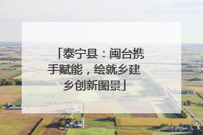 泰宁县：闽台携手赋能，绘就乡建乡创新图景