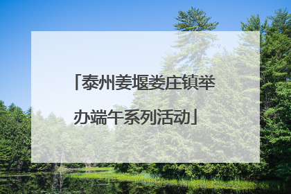 泰州姜堰娄庄镇举办端午系列活动