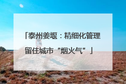 泰州姜堰：精细化管理留住城市“烟火气”
