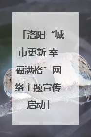 洛阳“城市更新 幸福满格”网络主题宣传启动
