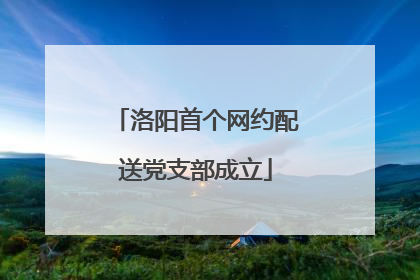 洛阳首个网约配送党支部成立