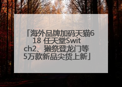 海外品牌加码天猫618 任天堂Switch2、獭祭登龙门等5万款新品尖货上新
