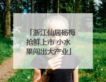 浙江仙居杨梅抢鲜上市 小水果闯出大产业