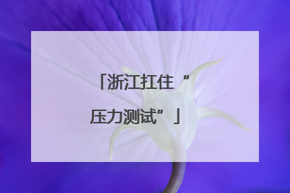 浙江扛住“压力测试”