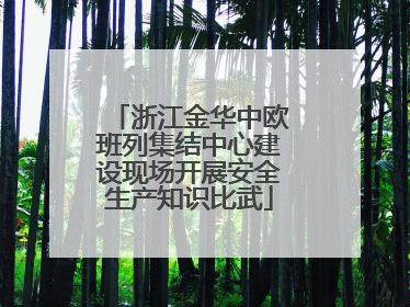 浙江金华中欧班列集结中心建设现场开展安全生产知识比武