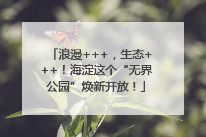 浪漫+++，生态+++！海淀这个“无界公园”焕新开放！