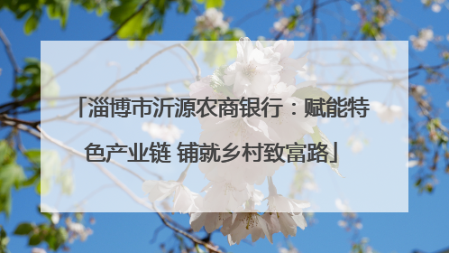 淄博市沂源农商银行：赋能特色产业链 铺就乡村致富路