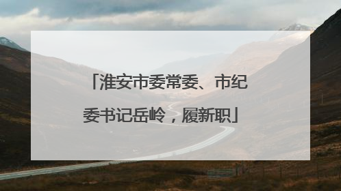 淮安市委常委、市纪委书记岳岭，履新职