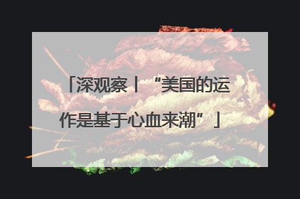 深观察丨“美国的运作是基于心血来潮”