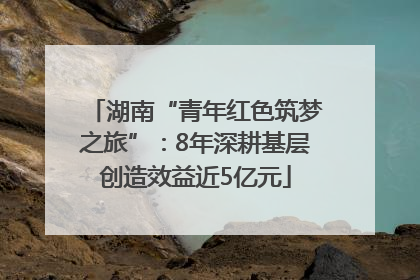 湖南“青年红色筑梦之旅”：8年深耕基层创造效益近5亿元