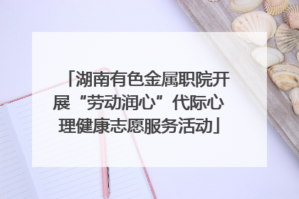湖南有色金属职院开展“劳动润心”代际心理健康志愿服务活动