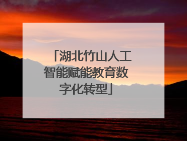 湖北竹山人工智能赋能教育数字化转型