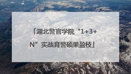 湖北警官学院“1+3+N”实战育警硕果盈枝
