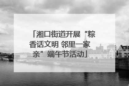 湘口街道开展“粽香话文明 邻里一家亲”端午节活动