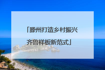 滕州打造乡村振兴齐鲁样板新范式