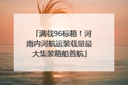 满载96标箱！河南内河航运装载量最大集装箱船首航