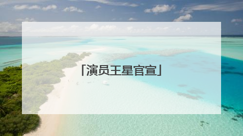 演员王星官宣
