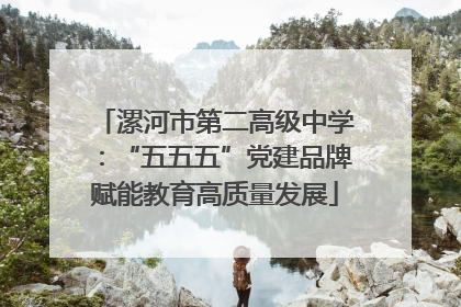 漯河市第二高级中学：“五五五”党建品牌赋能教育高质量发展