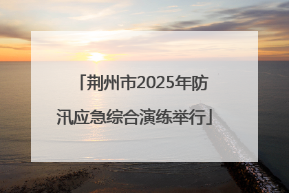 荆州市2025年防汛应急综合演练举行