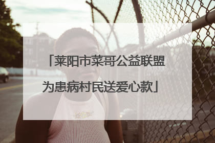 莱阳市菜哥公益联盟为患病村民送爱心款