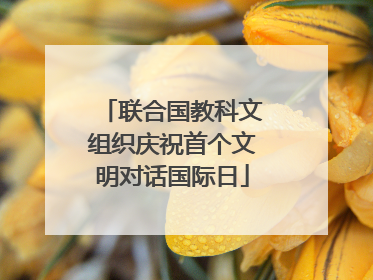 联合国教科文组织庆祝首个文明对话国际日
