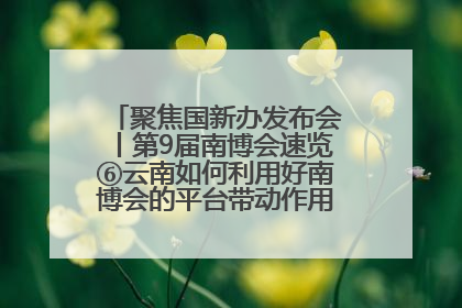 聚焦国新办发布会丨第9届南博会速览⑥云南如何利用好南博会的平台带动作用，深化与南亚国家的交流与合作？