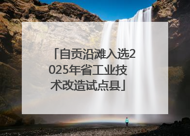 自贡沿滩入选2025年省工业技术改造试点县
