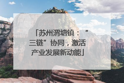 苏州渭塘镇：“三链”协同，激活产业发展新动能
