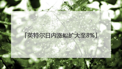 英特尔日内涨幅扩大至8%