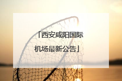 西安咸阳国际机场最新公告