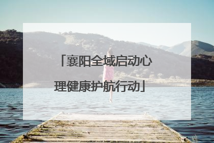 襄阳全域启动心理健康护航行动