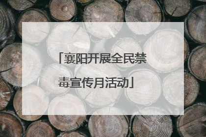 襄阳开展全民禁毒宣传月活动