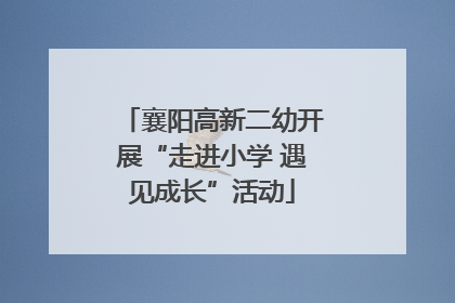 襄阳高新二幼开展“走进小学 遇见成长”活动